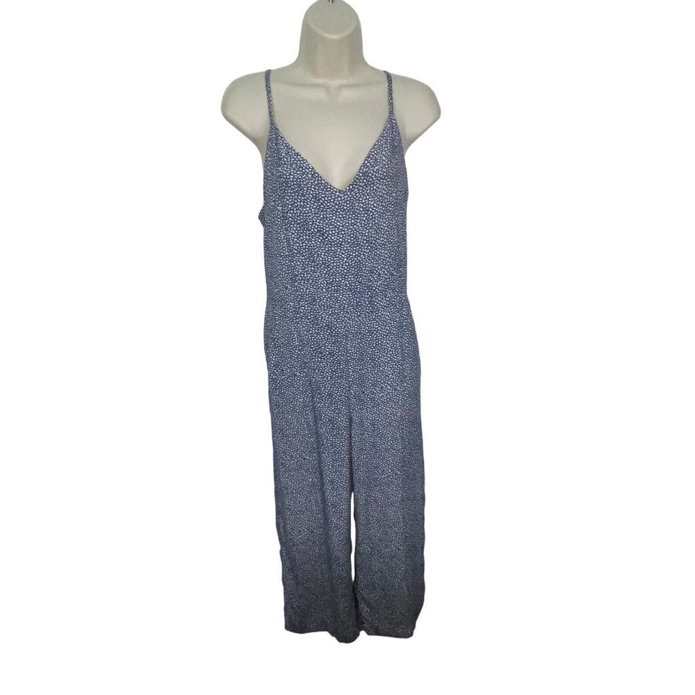 GAP Women's Size 2 Tie Back Cami Blue Floral Jumpsuit